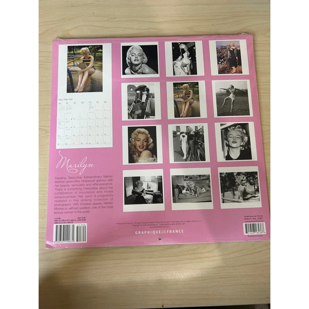 Marilyn Monroe 2008 Wall Calendar Graphique de France Sealed Vintage Glamour